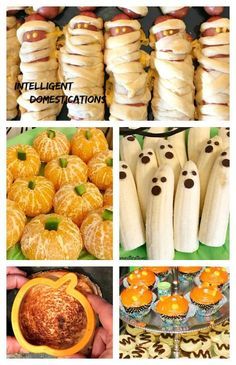 there are pictures of different foods and desserts in this collage with caption