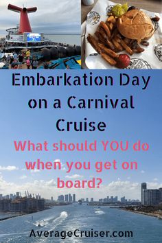 an advertisement for a cruise ship with the caption that reads, what should you do when you get on board?