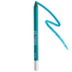 An award-winning waterproof eyeliner pencil that glides on ultra-creamy and delivers intense, long-lasting color that won‘t budge. Ingredient Callouts: Free of parabens. This product is also cruelty-free.What Else You Need to Know: Upgrade your makeup bag and step up your eye makeup with this waterproof eyeliner. Tarte Maneater Mascara, Maybelline Color Tattoo, Waterproof Eyeliner Pencil, Eyeshadow For Blue Eyes, Long Lasting Eyeliner, Blue Eyeliner, Urban Decay Eyeshadow, Space Cowboy, Glitter Eyeliner