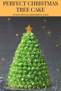 The ultimate Christmas tree cake Piping Decoration, Layered Christmas Tree, Delicious Christmas Desserts, Chocolate Ganache Filling, Cupcake Tutorial, Cake Video, Get Ready For Christmas, 3d Christmas Tree, Tree Cake