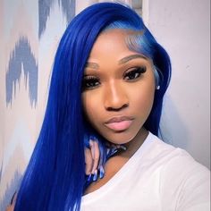 Dark Colored Hair, Blue Hair Black Women Wig, Black Hair With Blue Highlights, Dark Blue Frontal Wig, Dark Blue Lace Front Wig, Midnight Blue Lace Front Wig, Hair Palette, Dark Blue Side Part Wig, Electric Blue Hair