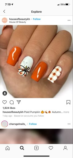 Simple Flower Nail Art Designs, Simple Flower Nail Art, Flower Nail Art Designs, Nail Art Designs For Beginners, Fall Thanksgiving Nails, Pumpkin Nail Art, Mickey Nails