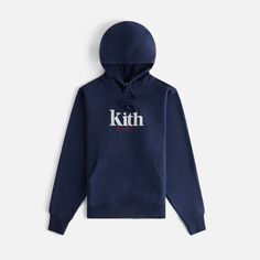 Kith Women Jane New York Hoodie II - Nocturnal Navy Hooded Sweatshirt With Pockets, Cotton Hoodie With Kangaroo Pocket For Outdoor, Navy Hooded Hoodie With Pockets, Navy Hooded Hoodie With Ribbed Cuffs, Outdoor Cotton Sweatshirt With Double-lined Hood, Navy Cotton Sweatshirt With Double-lined Hood, Navy Cotton Hoodie With Ribbed Cuffs, Navy Hoodie With Adjustable Hood For Fall, Navy Hooded Hoodie With Kangaroo Pocket