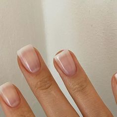 Shelley Graham on Instagram: "Ad) Using clear Biab as a base, creates a clean natural looking finish to this soft ombre look. Iv used Rubber base and clear Biab from @the_gelbottle_inc and extreme shine topcoat to finish. For the soft ombre Iv used white nail art paint and an ombre sponge from Amazon. #thegelbottle #thegelbottleinc #ombrenails #clearnails #freshnails #cleannails #silverrings #gelombre #gelnails #biab #shortnailsdesign #shortnails #nailartgel #tgb #uknailtech #kentnails #folkestone #folkstonenails" Clear Biab Nails, Clear Gel Nails Natural Short, Clear Ombre Nails, Clear Gel Nails, Nail Art Paint, Soft Ombre, Monday Vibes, White Tip Nails, Uk Nails