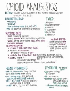 Opioid Analgesics Analgesics Pharmacology, Human Anatomy Notes, Pain Management Nursing, Pharmacology Notes, Health Assessment Nursing, Medical Assistant School, Nclex Notes