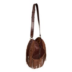 TARA FOLKS' 'Katherine' shoulder bag is instantly recognizable by the brand's signature Bohemian-inspired overlong fringing that swishes elegantly as you walk. Style it a few different ways - carry it by the braided top handle or switch that out for the gold brass stud elaborated strap to wear it cross-body. Tan Handbags, Gold Brass, Nappa Leather, You Bag, Calf Leather, Top Handle, Cross Body, Bucket Bag, Bags Designer