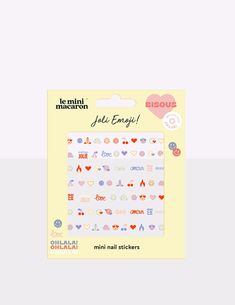 Joli Emoji - Mini Nail Stickers - Le Mini Macaron Mini Macaron, Oh Love, Loyalty Rewards, Express Love, Gel Tips, Nail Art Kit, Hand Care, Final Touch, Nail Extensions