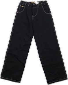 Baggy 90s Black Bottoms, 90s Style Black Baggy Bottoms, 90s Style Baggy Black Bottoms, 90s Style Black Cotton Pants, 90s Black Jeans For Streetwear, 90s Black Cotton Pants, 90s Style Baggy Black Pants, 90s Style Black Baggy Pants, 90s Black Jeans With Pockets