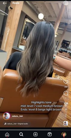 Ash Tone Brown Hair, Brunette Blonde Lowlights, Ash Brunette Hair, Cool Toned Brunette, Ash Brunette, Bday Hair, Blonde Lowlights, Color Hairstyles, Haircuts For Long Hair With Layers