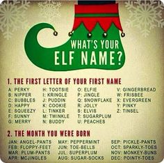 an elf's name is on the back of a christmas stocking