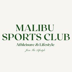 the logo for malbu sports club, an athletic and life style venue in new york