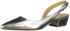 PRICES MAY VARY. Women's pointed toe pump with 1.25 inch low block heel Slingback flat with Contour+ technology for a premium fit and all-day comfort experience Leather, metallic leather, suede or fabric upper with a pointed toe Non-slip outsole for easy everyday wear Consciously packaged: 100% of our shoe boxes are made of 80% recycled paper + soy-based ink and shoes are designed using sustainable materials Perfect for many occasions: wear to work, office shoes, business, business casual, cockt Snake Skin Shoes, Very High Heels, Closed Toe Heels, Low Heel Pumps, Silver Pumps, Slingback Flats, Silver Flats, Office Shoes, Silver Shoes