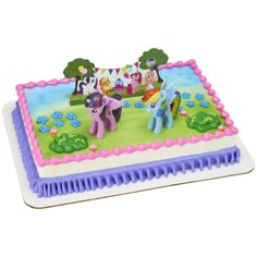 an image of a birthday cake with my little pony friends on the front and side