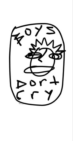 a black and white drawing of a face with the word aora written on it