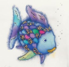 an image of a colorful fish with bubbles on it