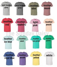 the different types of t - shirts for men and women