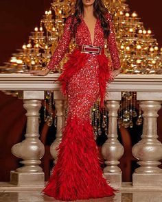 DescriptionSKUW93831SizeS;M;L;XL;XXLColorRed;MaterialPolyesterTypeDresses       OccasionVacation.PartySeasonSummer.Autumn Feather Evening Gown, New Long Dress, Evening Gown Dresses, Sequin Evening Dresses, Luxury Dresses, Maxi Robes, Red Sequin, Mermaid Evening Dresses, Maxi Dress Evening