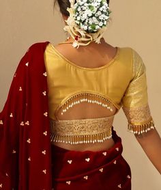 Blouse Ideas For Saree Silk, New Latest Blouse Pattern For Silk Saree, Actress Blouse Design, Yellow Blouse Designs, Latest Blouse Patterns, Black Color Hairstyles, Hairstyles Black Hair, Color Hairstyles