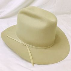 American Hat Co. Stockman Hat Nwot This Stockman Hat Has A Classic Cattleman Crown Style The Crown Is Ringed With A Very Slim Matching Ribbon Hat Band, And The Interior Boasts A Smooth Leather Sweatband For A Comfortable Fit And Feel. Wear It Riding, Hiking, Golfing Or Just Around Town For A Timeless Summer Look Wit Classic Flat Bill Hat For Rodeo, Classic Flat Bill Hats For Country Events, Western Cream Hat With Short Brim, Cream Felt Hat With Short Brim For Country Events, Beige Western Hat With Curved Brim, Country Style Cream Hat With Short Brim, Fitted Classic Beige Felt Hat, Classic Panama Hat With Flat Bill For Country Events, Classic Panama Hat For Country Events With Flat Bill