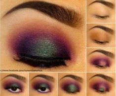 Extreme Make-up, Party Make-up, Makeup Step By Step, Eyeshadow Tutorial, Smokey Eye Makeup, Eye Make, Love Makeup, Party Makeup, Beautiful Makeup