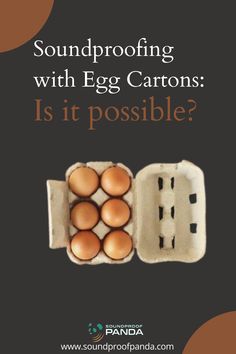 an egg carton with eggs in it and the words soundproofing with egg cartoons is