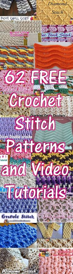 crochet stitch patterns and video instructions