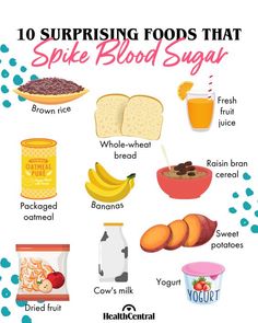 10 Surprising Foods that Spike Blood Sugar#onthisday #diabetes #highbloodpressure #bloodpressure #type1diabetes #type2diabetes #bloodpressuremonitor #highbloodpressuretreatment #type2diabetesreversal #type1diabetescheck#fyp #foryou #foryoupage diabetes symptoms in children diabetes mellitus #diabetes mellitus and diabetes insipidus #diabetes treatment #diabetes treatment food Diabete Recipes For Dinner Easy, Diabete Recipes For Dinner, Recipes For Breakfast Easy, Sugar Free Desserts For Diabetics, Desserts For Diabetics, Low Blood Sugar Symptoms, Sugar Symptoms, Blood Sugar Symptoms