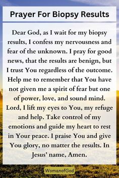 Prayer for Biopsy Results | Trusting God in Uncertainty Powerful Names, Names Of Christ, Throne Of Grace, Ask God, Spirit Of Fear, Trusting God, Medical Tests, Fear Of The Unknown, Sound Mind