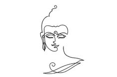 a line drawing of a woman's face