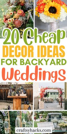 20 cheap and easy decor ideas for backyard wedding