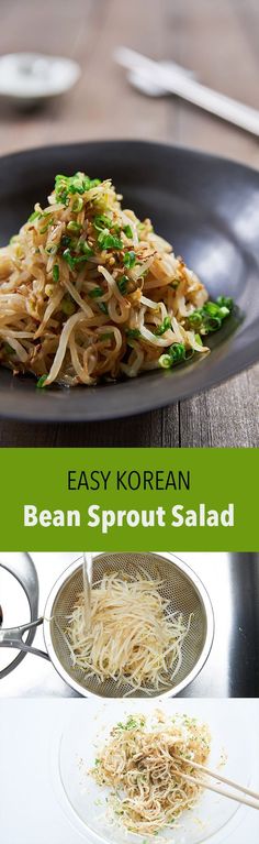 Sukju Namul, Namul Recipe, Appetizers Savory, Koreansk Mad, Bean Sprout Salad, Carb Cycling Diet, Japanese Diet, Bean Sprout, Sprout Salad