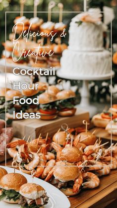 Discover delicious and creative cocktail hour food ideas that will impress your guests. From bite-sized appetizers to unique finger foods, find inspiration for every palate. Explore easy-to-make recipes and elegant presentation tips to elevate your next event. Perfect for weddings, parties, and gatherings, these cocktail hour treats are sure to be a hit. Make your cocktail hour unforgettable with these tasty and inventive ideas. via @yeahweddings1 Mashed Potato Cocktail Hour, Wedding Hor D'oeuvres, Cocktail Party Appetizers Elegant, Cocktail Party Recipes Food, Happy Hour Wedding Shower Ideas, Bubbles And Bites Party, Black Tie Wedding Food, Cocktail Finger Food Ideas, Summer Cocktail Party Food