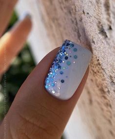 Winter Nail Art Designs, Milky Nails, Fingernail Designs, Nail Blog, Glitter Gel Nails, Winter Nail Art, Street Nails, Winter Nail