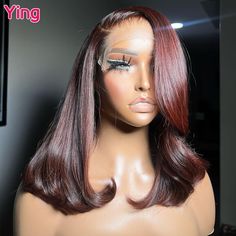 Ying Hair Chocolate Brown 13x4 Lace Front Wig Human Hair Bone Straight 13x6 Lace Front Wig Classy Hair Color, High Ponytail Hairstyle, Classy Hair, Bob Cut Wigs, 13x4 Lace Front Wig, Ponytail Hairstyle, Hairstyles For Layered Hair, High Ponytail, Human Virgin Hair