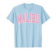 PRICES MAY VARY. Preppy varsity pink Malibu California College design for women, teen, girls, men, women, father, mother, mom, dad, kids, son, daughter, boys, girls, sister, brother birthday, souvenir, christmas, eastern. mother's day, father's day Cute preppy Malibu retro design. Preppy shirt, preppy shirts, Preppy trendy y2k aesthetic. Perfect as Malibu vacation souvenirs. Lightweight, Classic fit, Double-needle sleeve and bottom hem Pink Graphic Tee For College, Beachy Preppy Shirts, Casual Pink T-shirt For College, College Graphic Tee In Pink, Pink Text Print T-shirt For College, Cheap Preppy Pink Shirt, Cute Shirts For Teenagers, Pink School Spirit T-shirt With Name Print, Cheap Beachy T-shirt