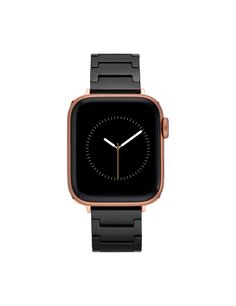 Anne Klein Black/Rose Gold-Tone Ceramic Bracelet Band for Apple Watch® Black Apple Watch, Beige Bracelet, Rose Gold Apple Watch, Apple Watch 42mm, Black Apple, Jewelry Clasps, Apple Watch Series 1, Bracelet Online, Black Bracelets