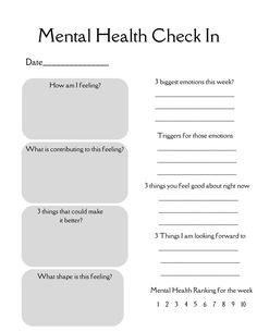 As a therapist mental health check ins are so important. Use this with clients for a mental health check in at the beginning of sessions! This is a 1 page digital printable worksheet. Mindfulness Journal Prompts, Mental Health Counseling, Counseling Activities, Self Care Bullet Journal, Writing Therapy, Therapy Counseling