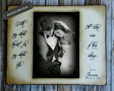 an old photo frame with the words, i love you always written in cursive writing