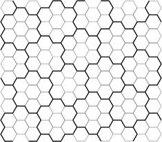 the hexagonal pattern is shown in black and white