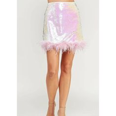 Sequined Fabric, Back Model, Sequin Mini Skirt, Feather Trim, Sequin Mini Skirts, Sequin Mini, Clothing Size Chart, Mini Skirt, Night Out