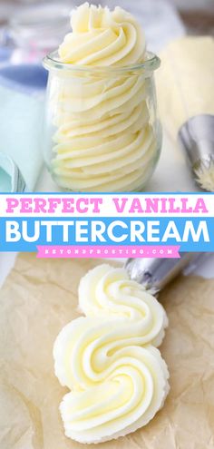 An easy sweet to make using just 4 ingredients! It also lets you in on the secret to the perfect vanilla buttercream. Light and fluffy yet incredibly stable, this is the BEST vanilla frosting! Use this yummy dessert recipe for piping or for decorating cakes and cupcakes! Easy Vanilla Buttercream Frosting, Best Vanilla Buttercream Frosting, Best Vanilla Buttercream, Vanilla Buttercream Recipe, Vanilla Buttercream Frosting Recipe, Easy Vanilla Frosting, Vanilla Frosting Recipes