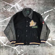 "This is used item , please don't expected it to be like \"new\" or in \"pristine\" condition, Thank You. MEASUREMENT Pit to pit : 26 inches Length : 26 inches Shoulder : 23 inches Sleeve : 22 inches Condition : 8/10" Street Wear Jacket, Shopping Clothes, Varsity Jackets, Letterman Jacket, Vintage Leather Jacket, Vintage Jacket, Wool Jacket, Online Shopping Clothes, Vintage Japanese