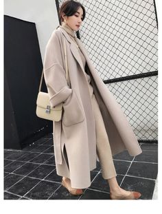 Belted Solid Color Classy Long Winter Coat on Storenvy Luxury Sleek Winter Outerwear, Luxury Long Coat For Winter, Luxury Chic Long Peacoat, Luxury Casual Long Outerwear, Luxury Long Outerwear For Fall, Luxury Long Elegant Outerwear, Luxury Classic Full-length Outerwear, Luxury Long Chic Pea Coat, Chic Cheap Long Coat Outerwear