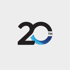 the 20th anniversary logo for 20 th century, which was designed in blue and black