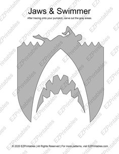 the jaws and swimmer logo is shown in grey