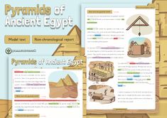 the pyramids of ancient egypt are depicted in this interactive text - based lesson for kids