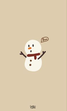 a snowman with a thought bubble above his head