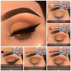 Brown Eyeshadow Step By Step, Eyeshadows Ideas, James Charles Palette, Woc Makeup, Eyeshadow Tutorial For Beginners, Eyeshadow Step By Step, Boyfriend Ideas, Maybelline Lipstick