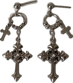 Gothic Cross, Gothic Crosses, Cross Earrings, Etsy Earrings, Dangle Drop Earrings, Ships, Drop Earrings, Collage, Stainless Steel