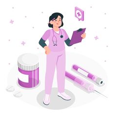 Nurse Illustration Art, Nurse Vector, Concept Illustration, Nurse Png, Vector Photo, Graphic Resources, Nursing, Vector Free, Illustration Art